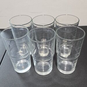 6 IKEA Svepa 10288 Stackable Glass Tumblers  8 Oz Made in‎ Italy